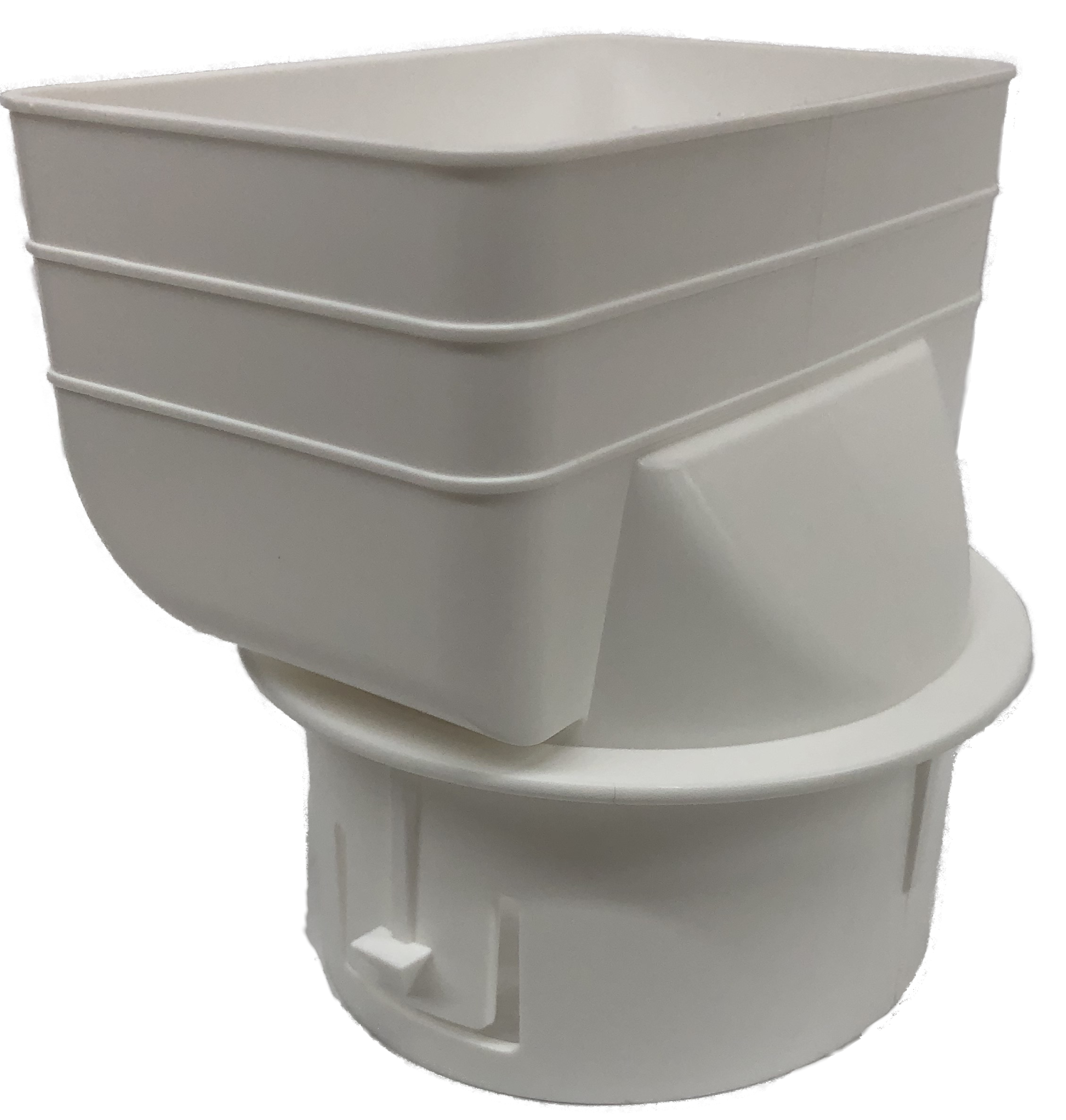 Skyline Downspout Adapter White 3x4 To 4” Round
