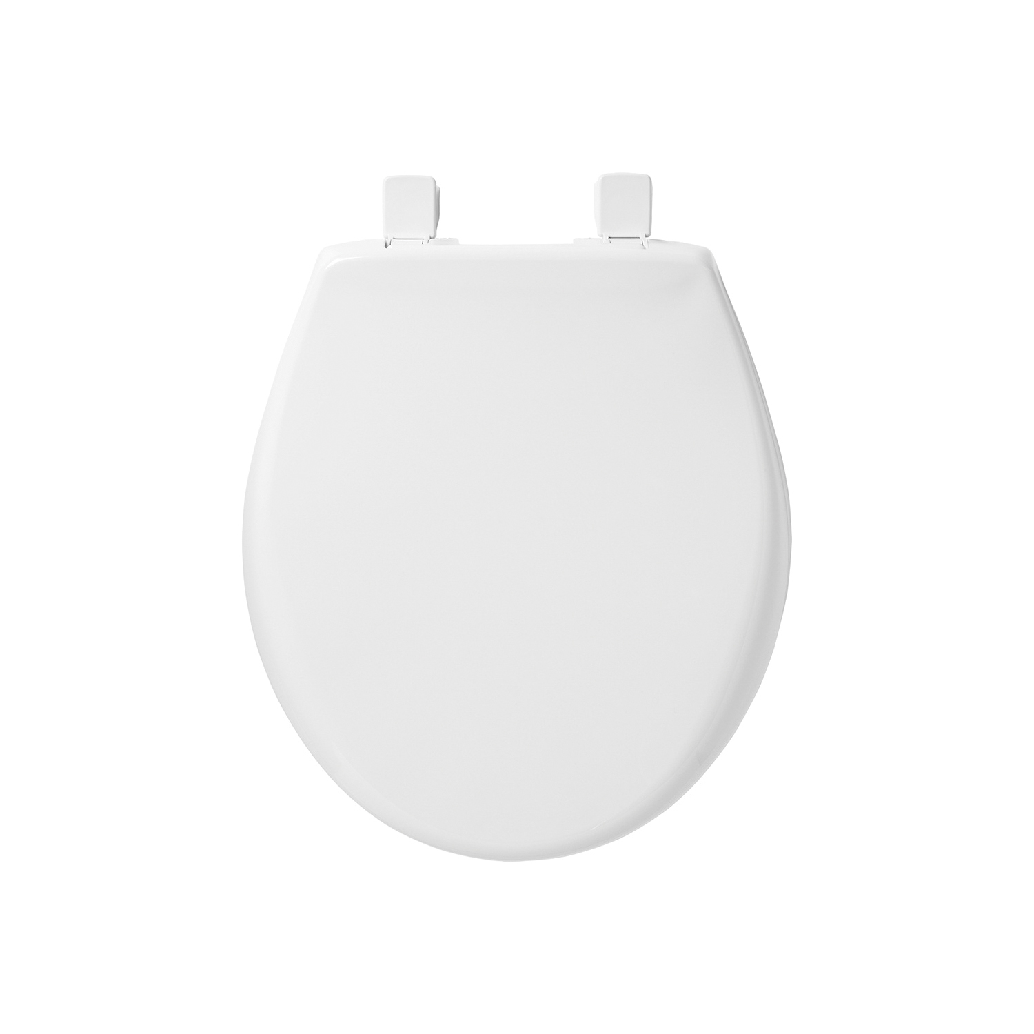 Bemis® AFFINITY™ 200E3 000 Toilet Seat With Cover, Round Bowl, Closed Front, Plastic, White, Easy Clean & Change® Adjustable Hinge, Domestic