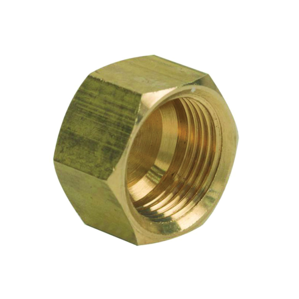 BrassCraft® 61CP-6X Tube Nut, 3/8 in Nominal, Compression End Style, Brass, Import