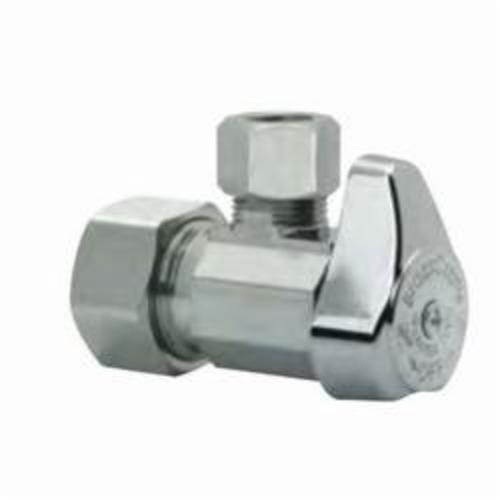 BrassCraft® G2CR19X C G2™ 1/4 Turn Angle Stop, 1/2 x 3/8 in Nominal, Compression, 125 psi, Brass Body, Polished Chrome, Domestic
