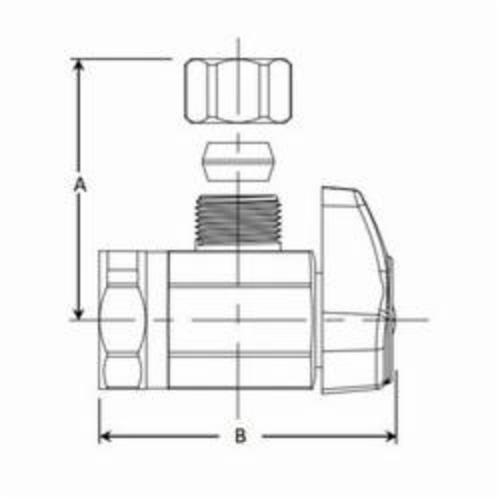 BrassCraft® G2R17X C G2™ 1/4 Turn Angle Stop, 1/2 x 3/8 in Nominal, FNPT x Compression, 125 psi, Brass Body, Polished Chrome, Domestic