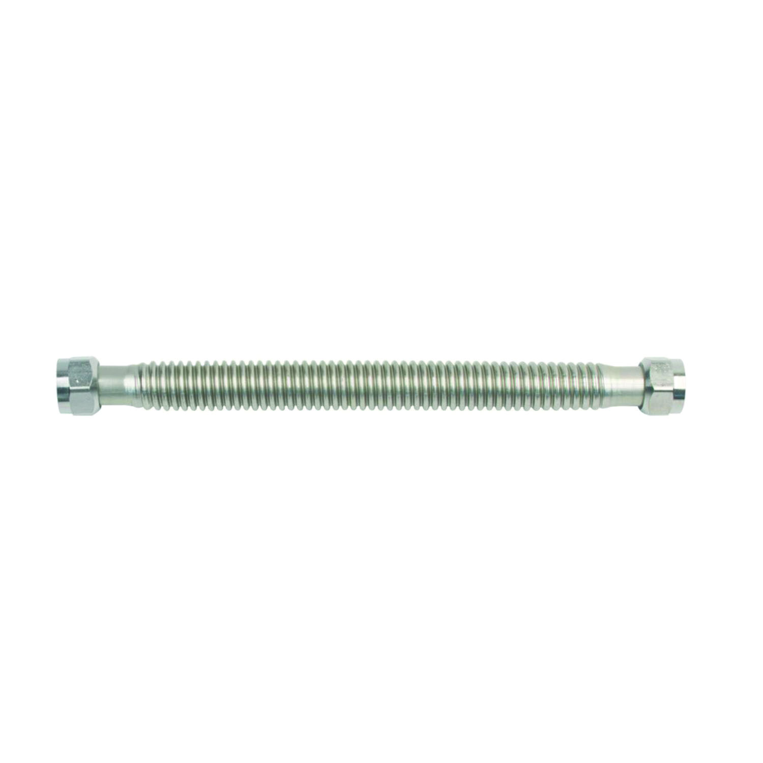 BrassCraft® SWB00-18N Water Heater Connector, 3/4 in Nominal, FNPT End Style, 18 in L, 125 psi Working, Stainless Steel, Domestic