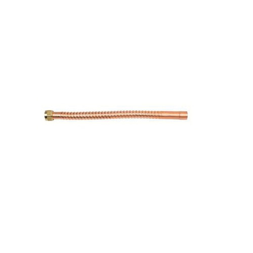 BrassCraft® Copper-Flex™ WB034-15N Water Heater Connector, 3/4 in Nominal, FNPT x Male/Female C End Style, 15 in L, 125 psi Working, Corrugated Copper, Domestic