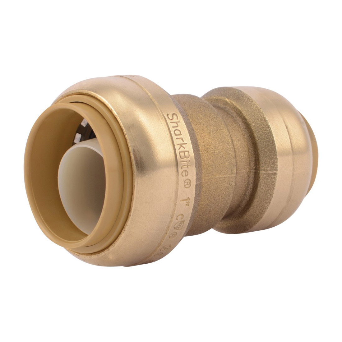 Sharkbite® U060LF Pipe Reducing Coupling, 1 x 3/4 in Nominal, Push-Fit End Style, Brass, Import
