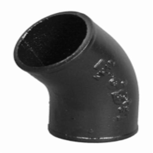 Charlotte NH 00012 0800 Long 1/8 DWV Pipe Bend, 2 in Nominal, Spigot End Style, Cast Iron, Black, Domestic