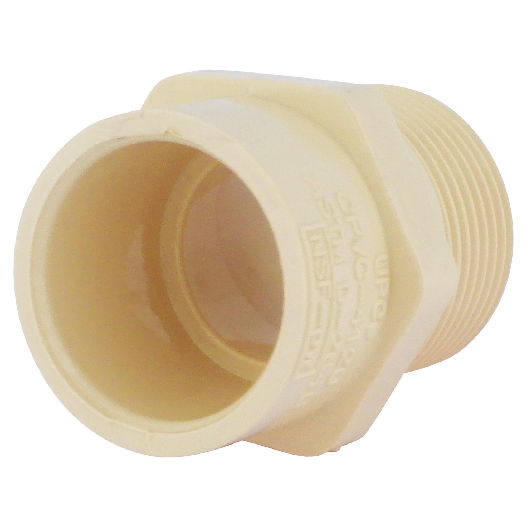 Charlotte CTS 02109 0800 Adapter, 3/4 in Nominal, MNPT x Socket End Style, CPVC, Domestic