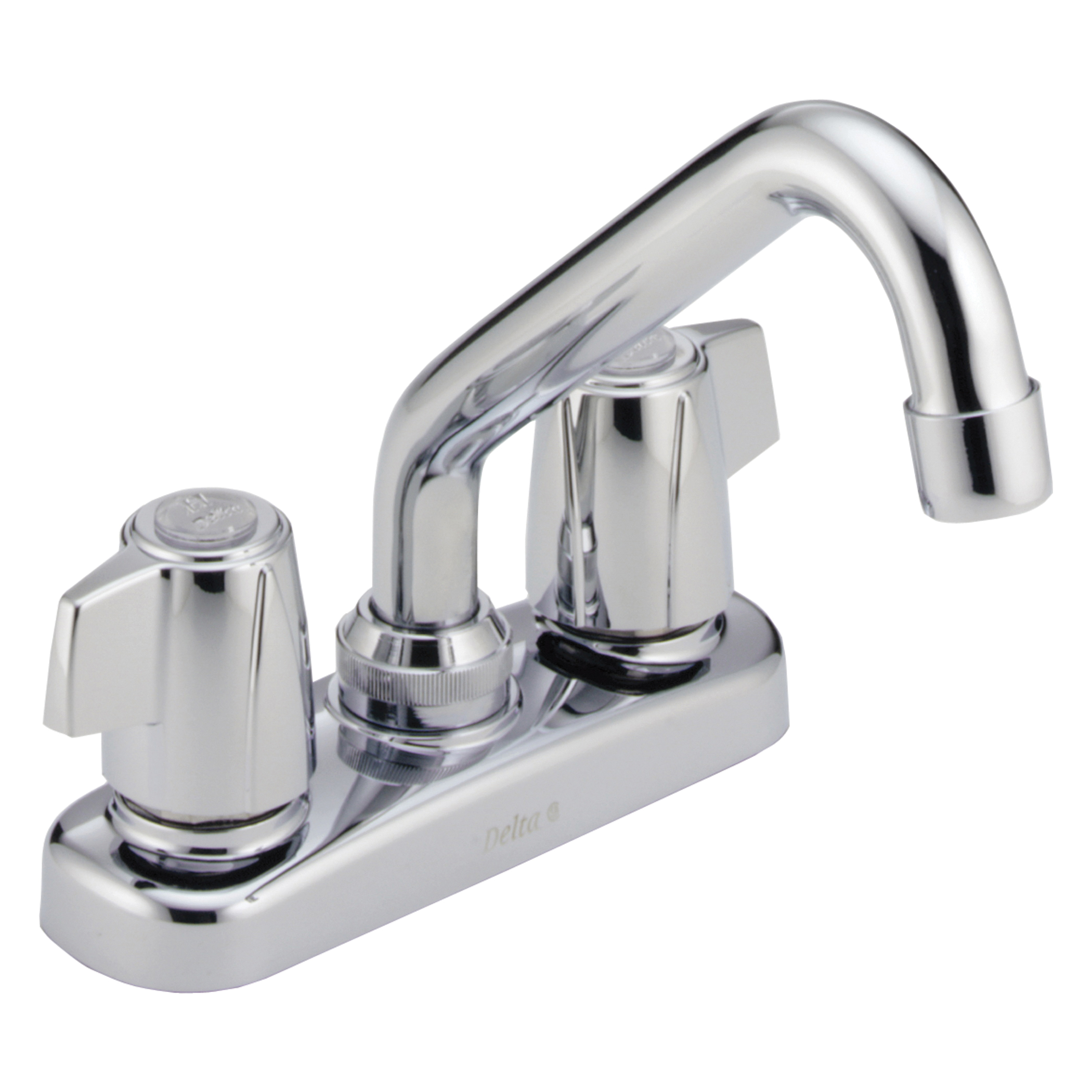 DELTA® 2133LF Classic™ Laundry Faucet, 4 in Center, Polished Chrome, 2 Handles, Import