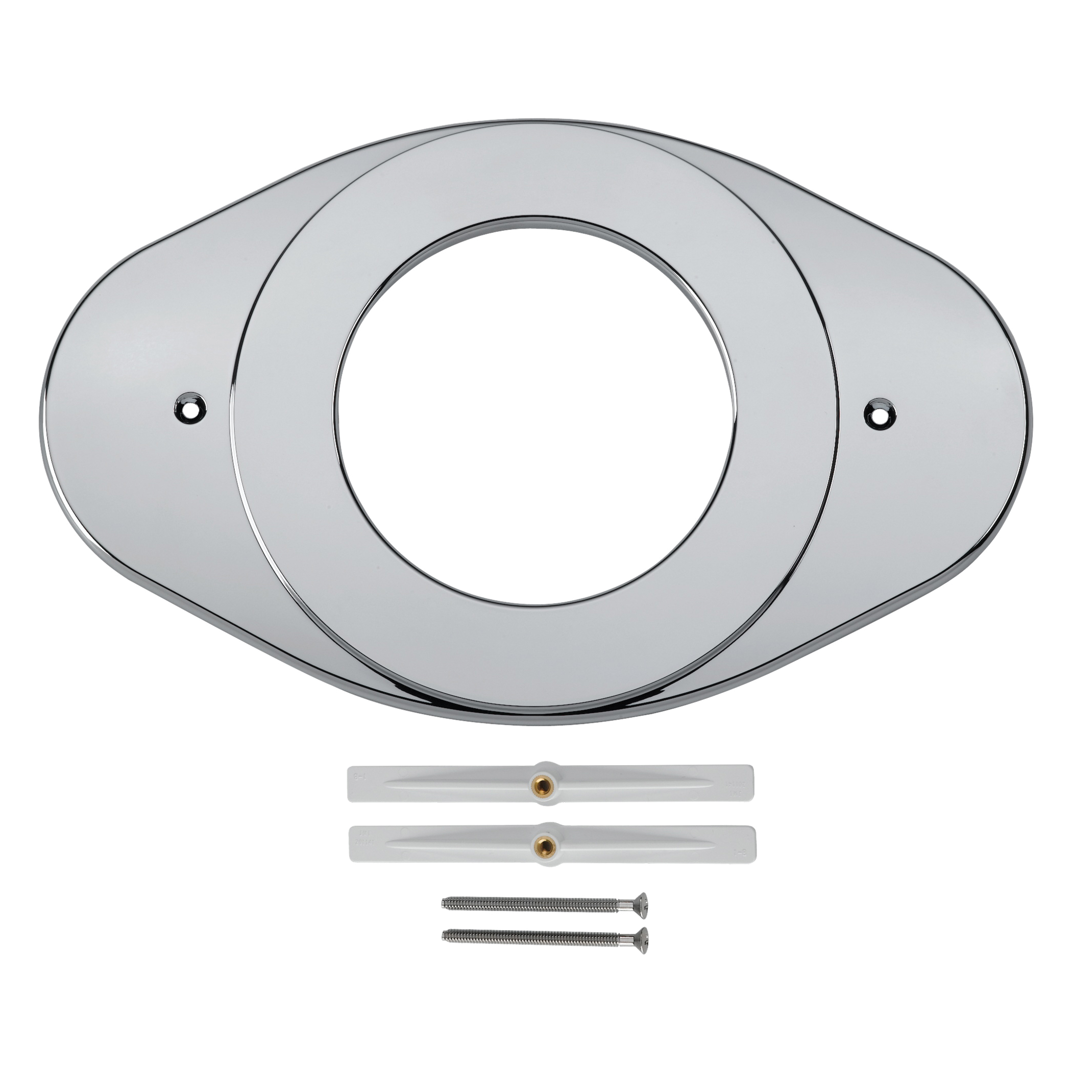 DELTA® RP29827 Replacement Shower Renovation Cover Plate, 5-1/8 in, 13 in L x 8-1/8 in H, Brass, Polished Chrome, Import, Residential