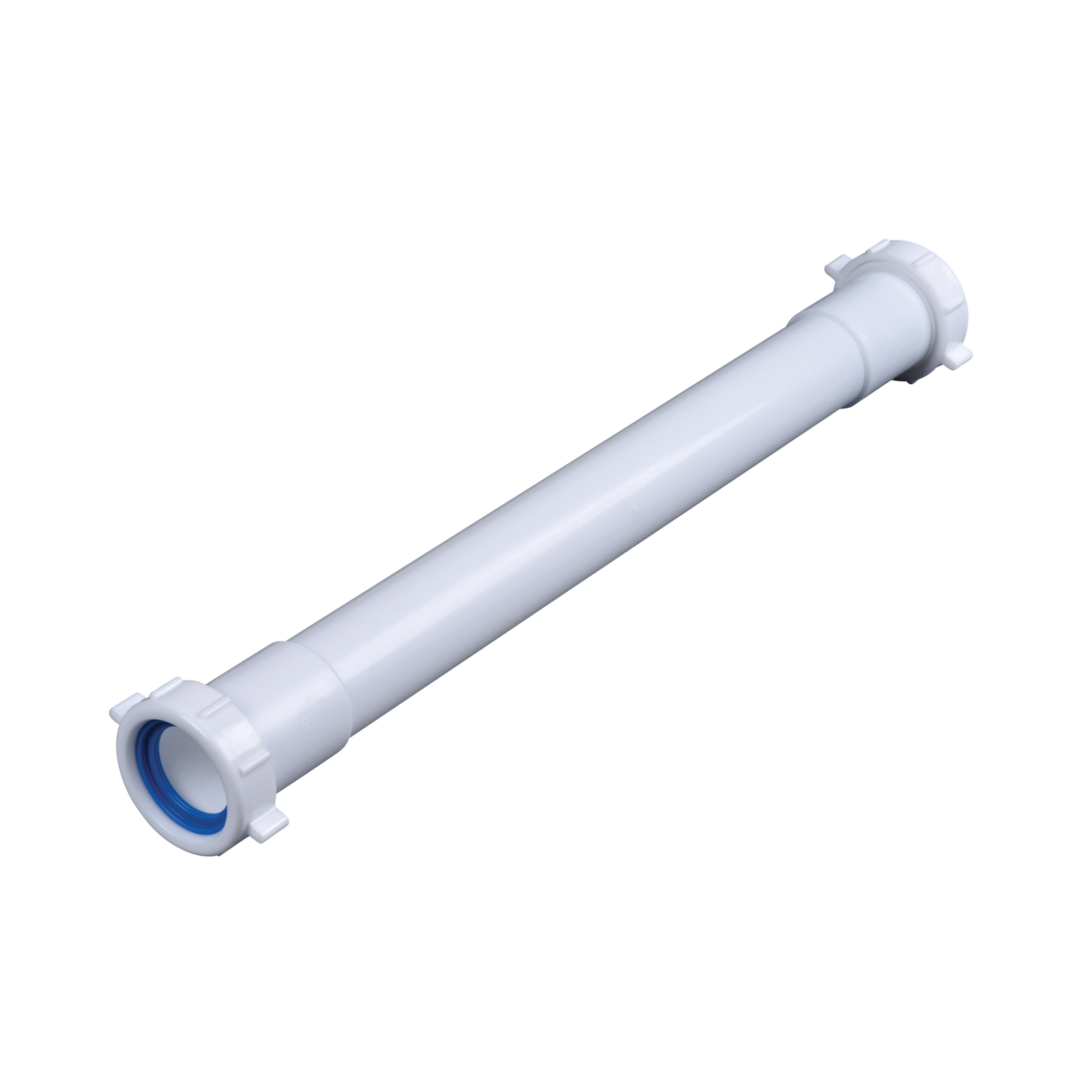 Dearborn® P9793E Extension Tube, 1-1/2 in OD x 16 in L, Slip-Joint Connection, Polypropylene, White, Import