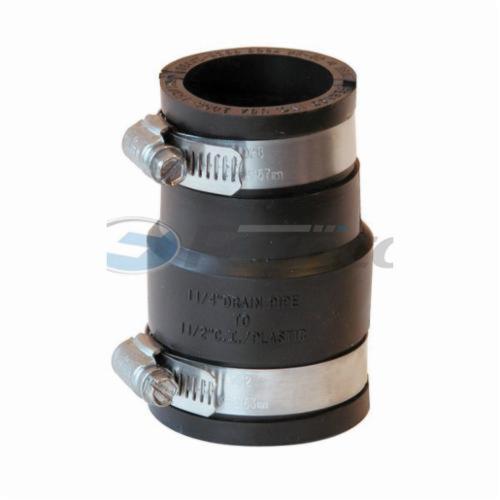 Fernco® 1056-150/125 Flexible Pipe Coupling, 1-1/2 in Nominal, Plastic End Style, PVC, Domestic