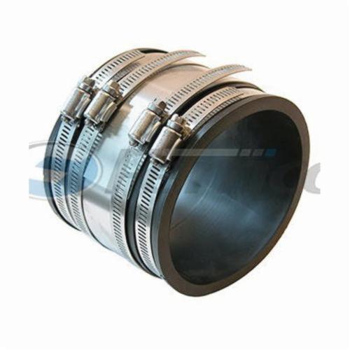 Fernco® 1056-22RC 1056RC Strong Back Flexible Pipe Coupling, 2 in Nominal, Cast Iron/Plastic End Style, PVC, Domestic
