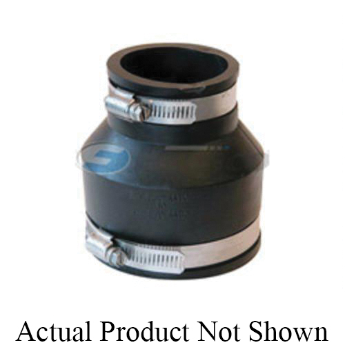 Fernco® 1056-32 Flexible Pipe Coupling, 3 x 2 in Nominal, Plastic End Style, PVC, Domestic