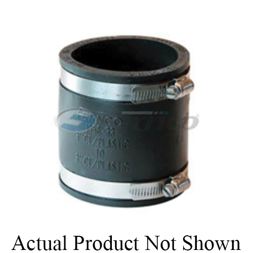 Fernco® 1056-33 Flexible Pipe Coupling, 3 in Nominal, Cast Iron/Plastic End Style, PVC, Domestic
