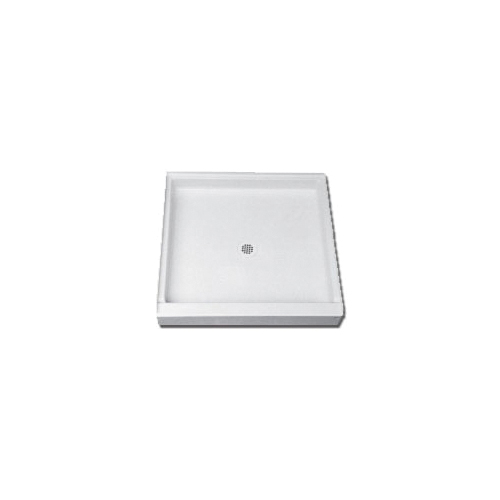 Florestone™ 4832-1 Single Threshold Recess Shower Receptor, White, 32 in W x 4-3/4 in D