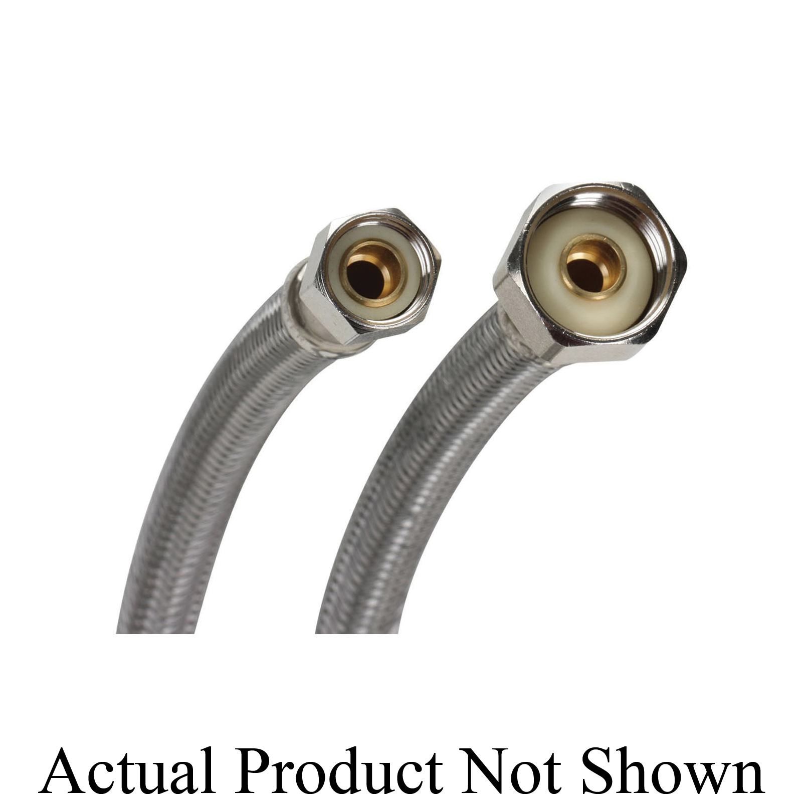 Fluidmaster® B1F16 Faucet Connector, 3/8 x 1/2 in Nominal, Compression x FNPT End Style, 16 in L, 125 psi Working, 304 Stainless Steel, Import