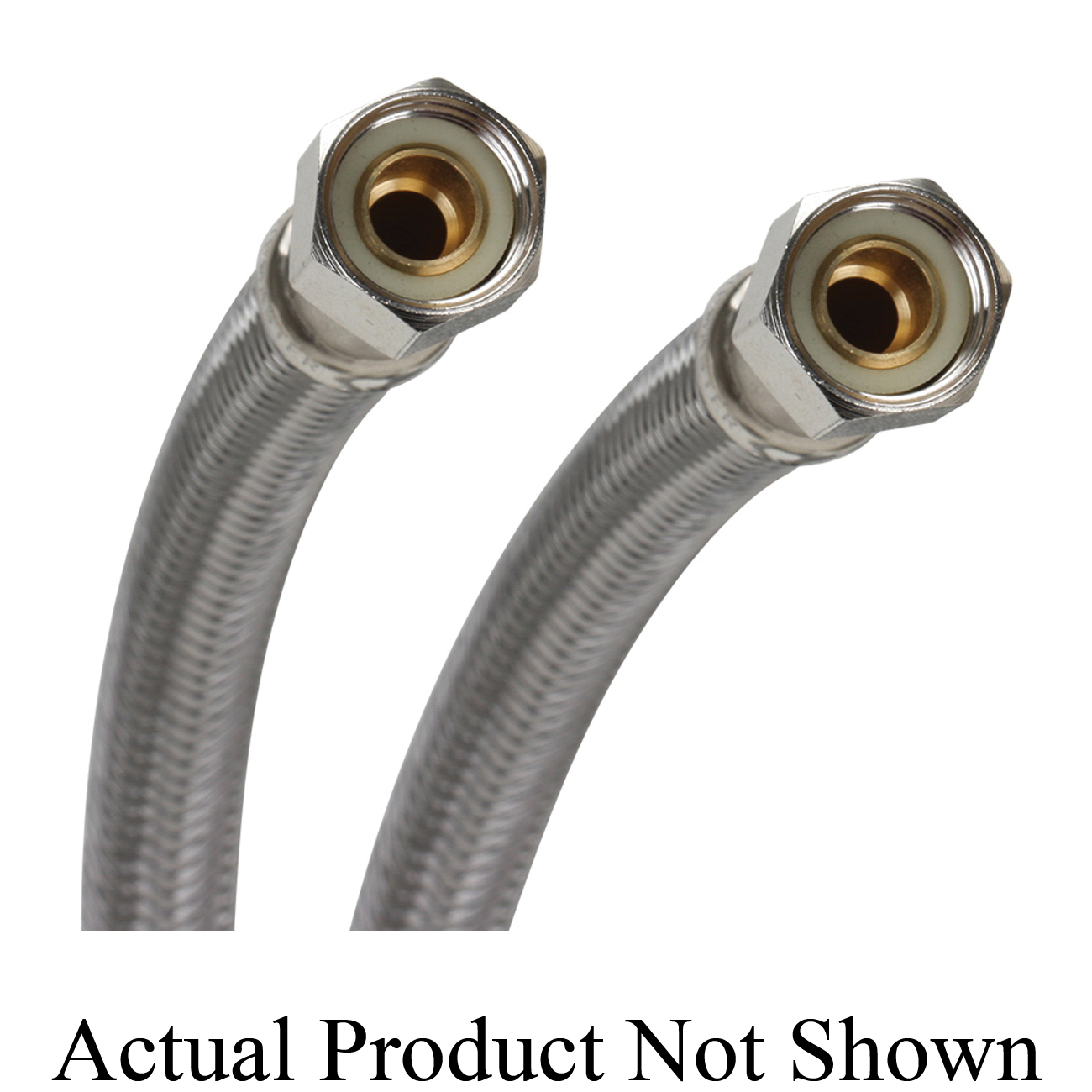 Fluidmaster® PRO SERIES™ PRO6F16 Faucet Connector, 3/8 in Nominal, Female Compression End Style, 16 in L, 125 psi Working, 304 Stainless Steel, Import