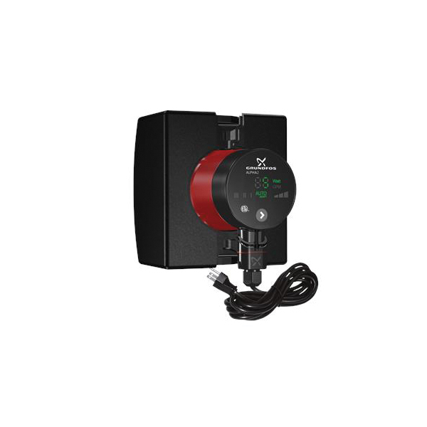 Grundfos 99163906 Alpha 2 In-Line Circulator Pump, 1-1/2 in Inlet x 1-1/2 in Outlet, 115 VAC, 1 ph