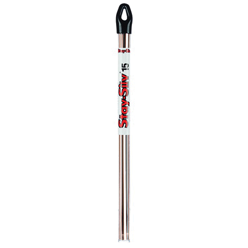 Harris® 15620F1 15 Series Brazing Filler, 1/8 in Dia x 20 in L, 28 lb Container Stick Tube Container