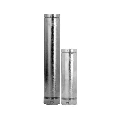 Selkirk® LockTab® 104060 RV Series Type B Small Diameter Double Wall Round Gas Vent Pipe, Steel, 4 in Dia x 5 ft L, Galvanized, Domestic
