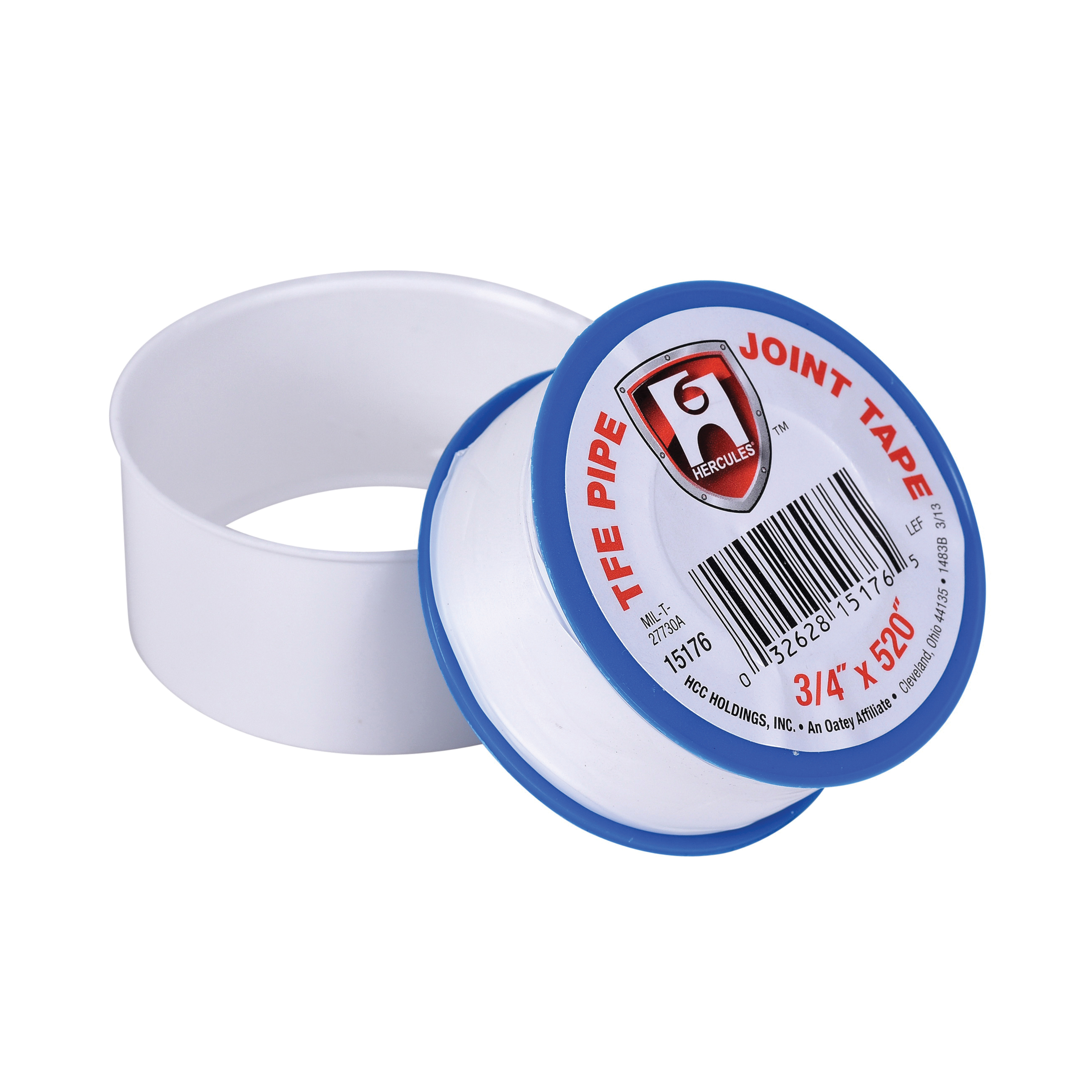 Hercules® 15176 Pipe Joint Tape, 1296 in L x 1/2 in W, PTFE, Import