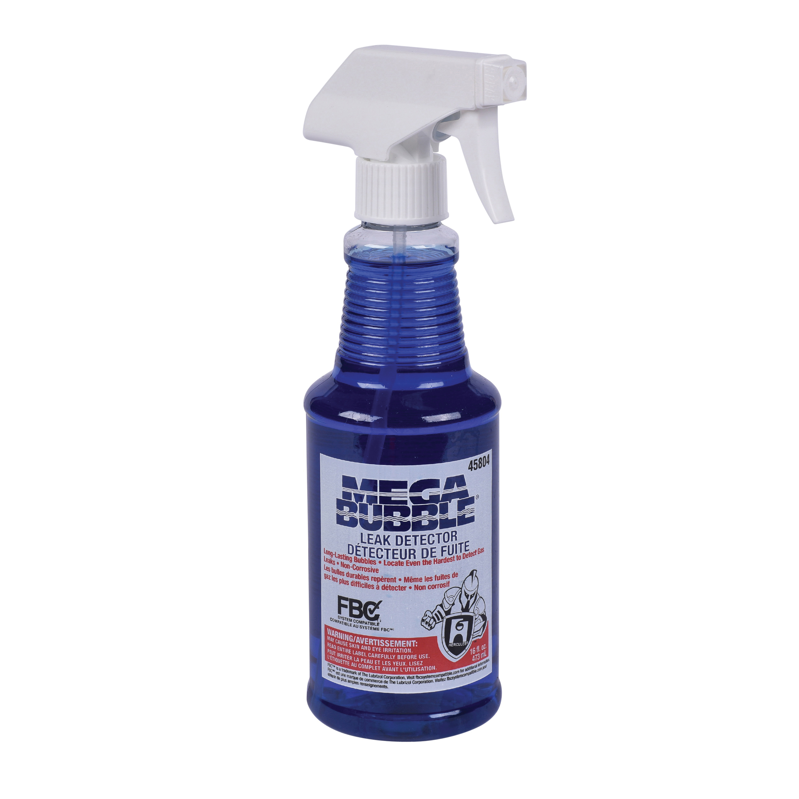 Hercules® Megabubble® 45804 Leak Detector With Sprayer, 16 oz Bottle, Liquid Form, Blue, Odorless Odor/Scent