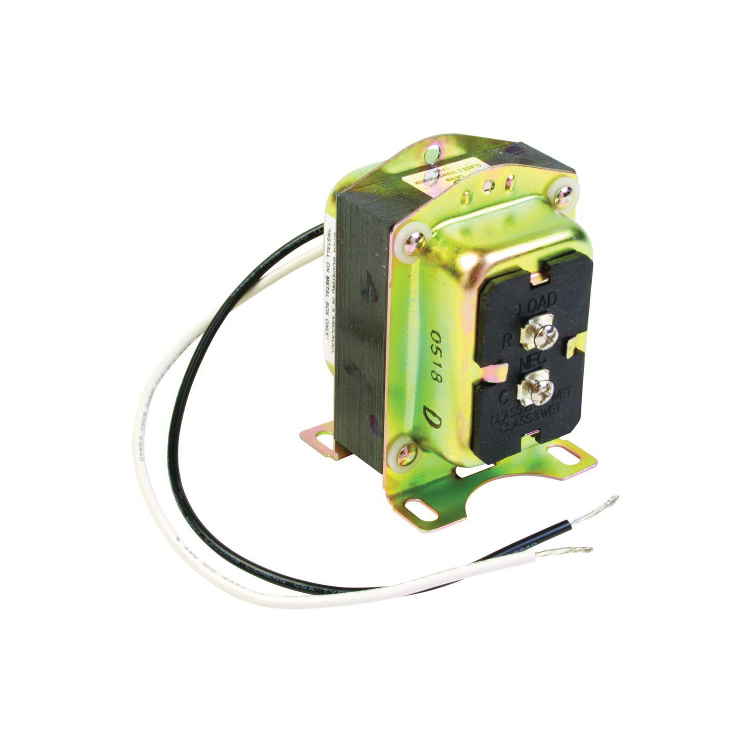 Resideo AT140A1000/U Transformer With 9 in Lead Wires, 120 VAC Primary, 27 VAC Secondary, 40 VA Power Rating
