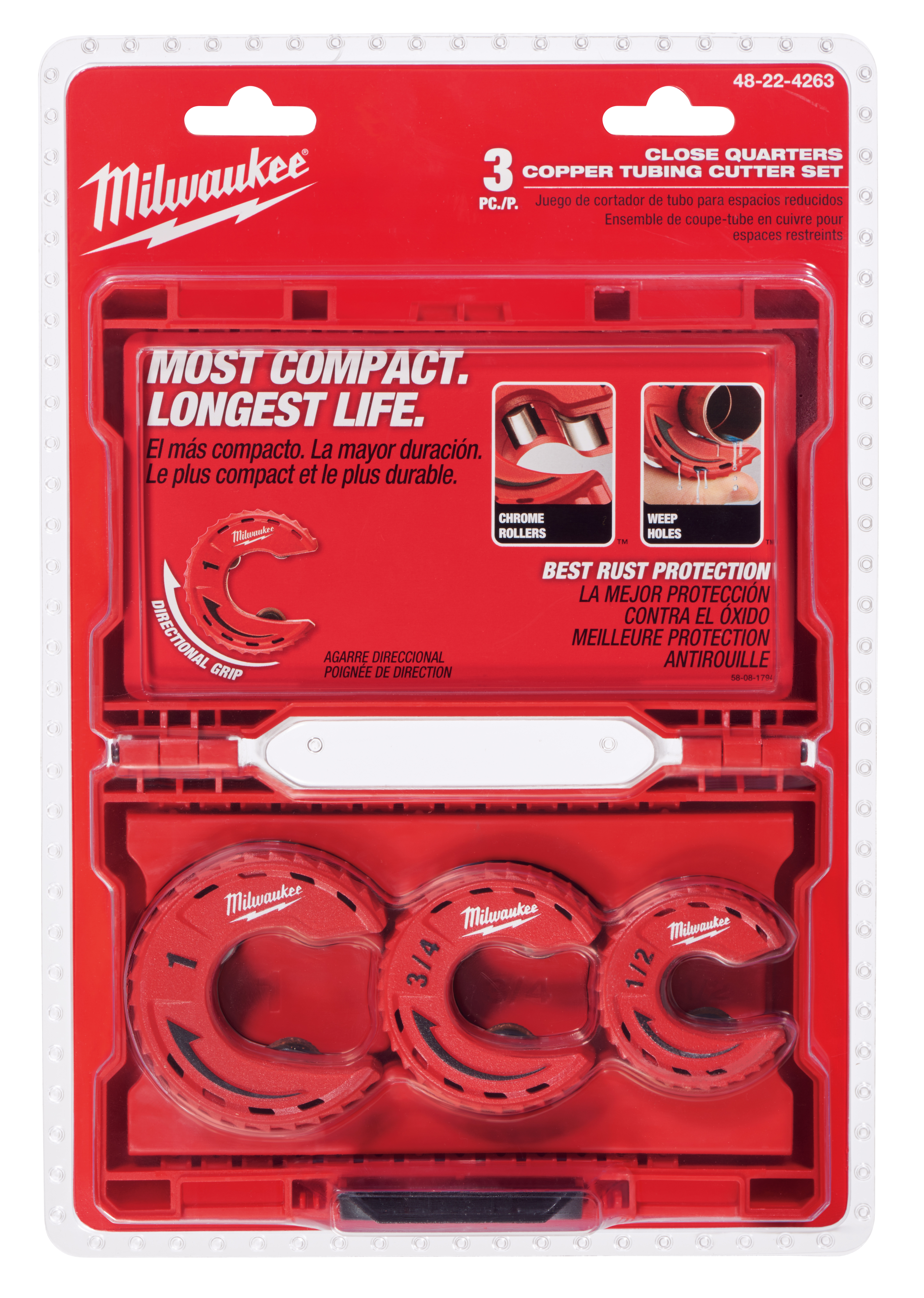 Milwaukee® 48-22-4263 3-Piece Close Quarter Tubing Cutter Set, 1 in Nominal