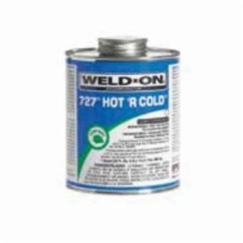 Weld-On® 727™ Hot 'R Cold™ 10841 Low VOC Medium Body Solvent Cement With Applicator Cap, 1 qt Container, Clear