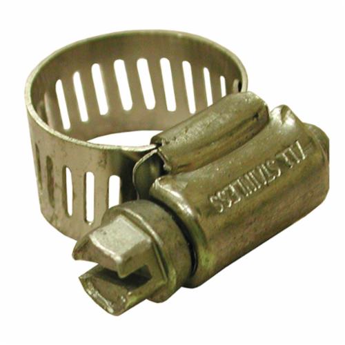 Jones Stephens™ G11012 Full Size Gear Clamp, 1/2 to 1-1/4 in Clamp, #12 Trade, Stainless Steel Band, Stainless Steel Bolt, Domestic