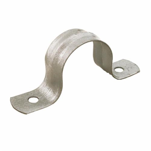 Jones Stephens™ H13075 2-Hole Pipe Strap, 3/4 in IPS, Steel, Galvanized, Domestic