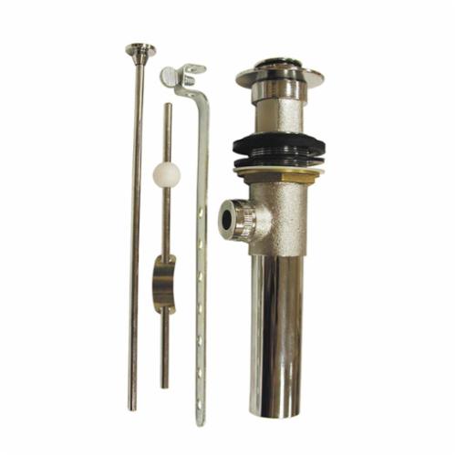 Jones Stephens™ P35001 Pop-Up Lavatory Assembly With Overflow, 1-1/4 in, Brass Drain
