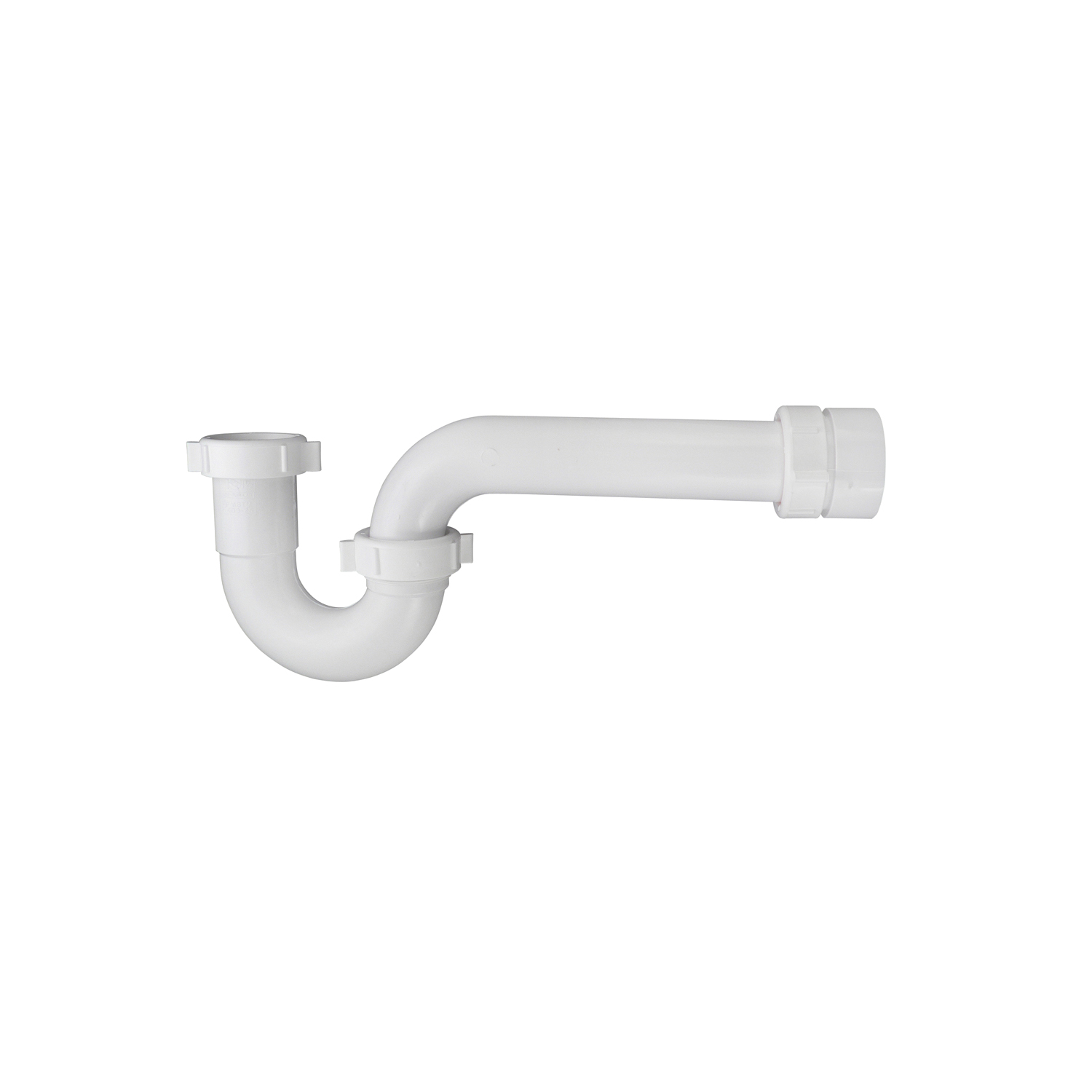 PlumbPak® 400TTW P-Trap With SCH 40/STD Marvel Connector, 1-1/2 in Inlet x 1-1/2 in Outlet, White, Polypropylene
