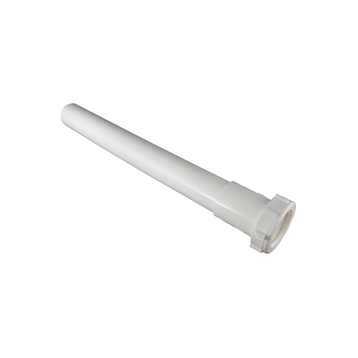 PlumbPak® 42-12W Extension Tube, 1-1/4 in OD x 12 in L, Slip-Joint Connection, Polypropylene, White