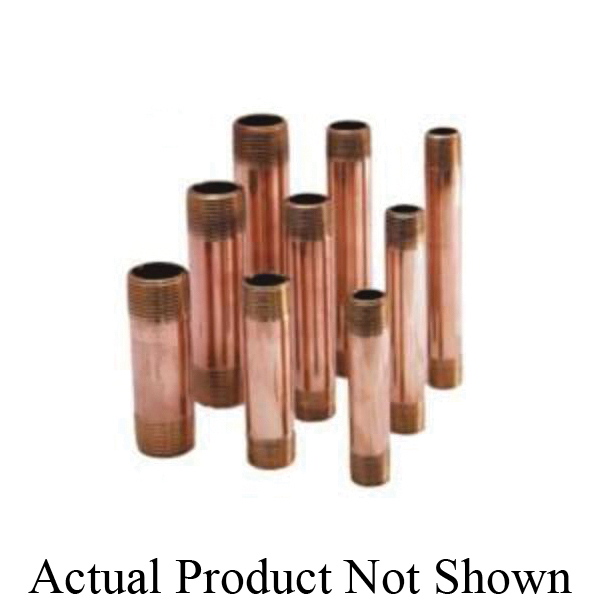LEGEND 311-100 Pipe Nipple, 1 in Nominal, 1 in L, Brass, Thread End Style, SCH 40/STD, Domestic