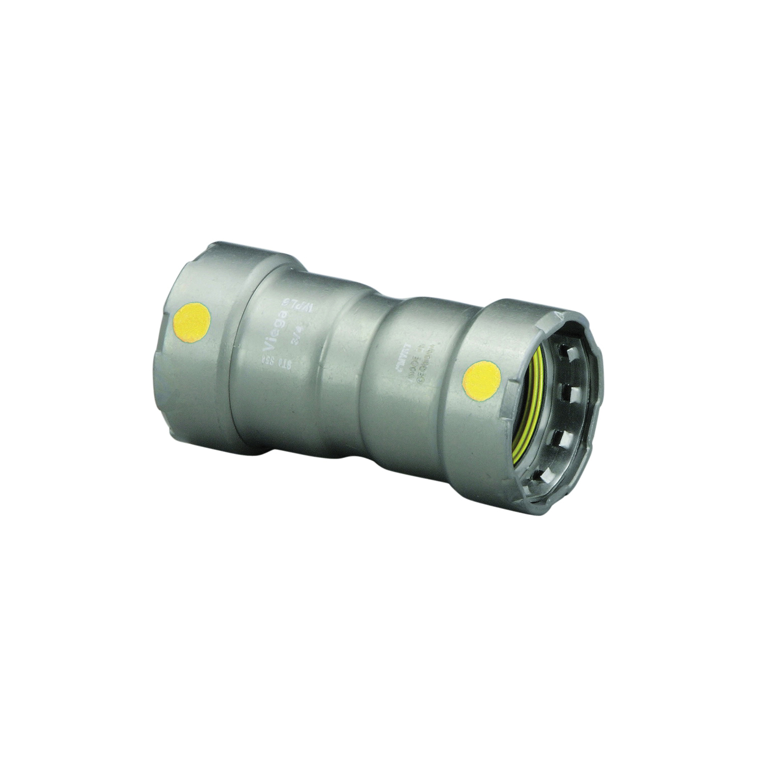 MegaPress®G 25011 Pipe Coupling With Stop, 1 in Nominal, Press End Style, Carbon Steel, Import