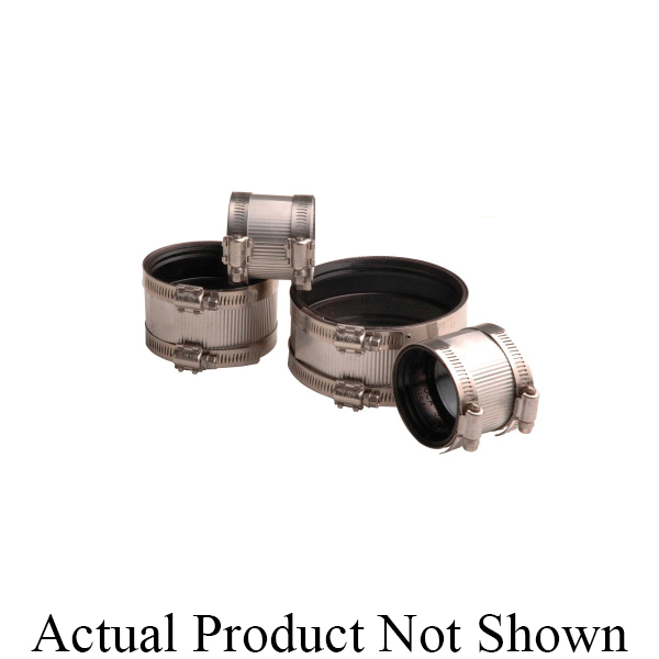 Mission 1801018 Standard Lightweight No-Hub Coupling, 1-1/2 in Nominal, Cast Iron End Style, Domestic