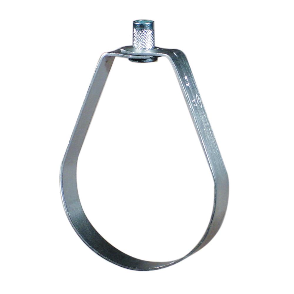 Anvil® 0500301809 FIG 69 Adjustable Swivel Ring, 4 in Pipe, 650 lb Load, 3/8 in Rod, Carbon Steel, Pre-Galvanized Zinc, Domestic