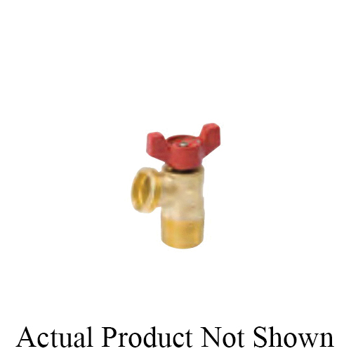B&K® ProLine™ Quartermaster® 102-053HN Quarter Turn Boiler Drain Valve, 1/2 in, MNPT, 125 psi, Brass, Import