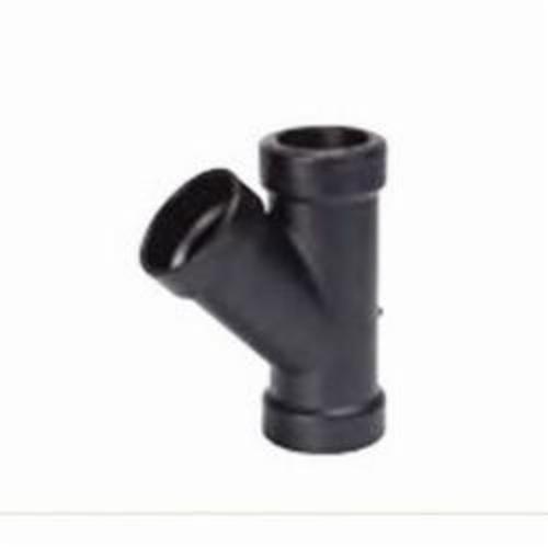 Streamline® 02827 A601 DWV Reducing Wye, 3 x 3 x 1-1/2 in Nominal, Hub End Style, ABS, Domestic