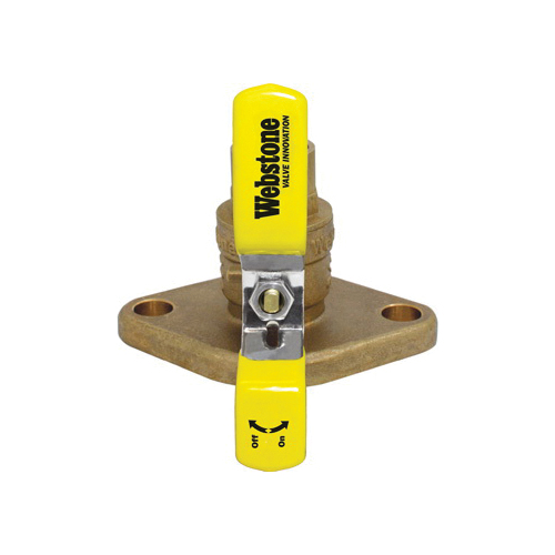 Webstone The Isolator® H-50404HV Ball Valve, 1 in Nominal, C x Flanged End Style, Forged Brass Body, Full Port, PTFE Softgoods, Import