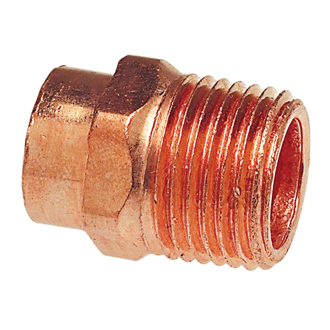 NIBCO® 9031200 604R Adapter, 3/4 x 1/2 in Nominal, C x MNPT End Style, Copper, Domestic