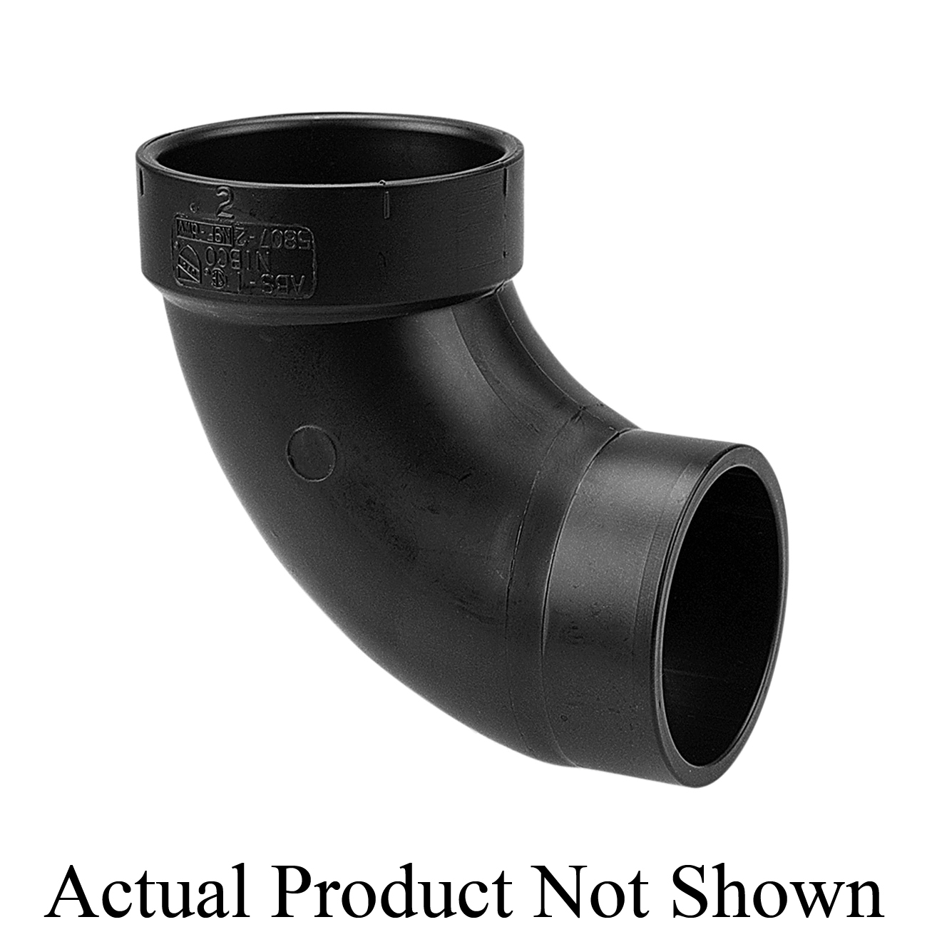 NIBCO® I058200 5807-2 DWV Street Elbow, 3 in Nominal, Spigot x Hub End Style, ABS, Domestic