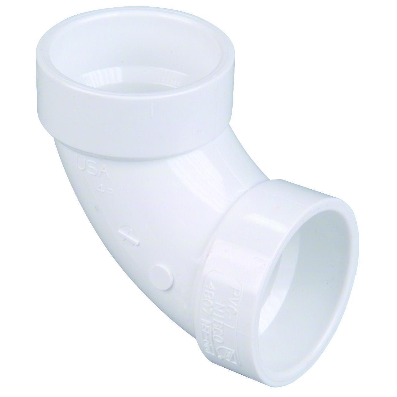 NIBCO® K055300 4807 DWV Bend, 1-1/2 in Nominal, Hub End Style, PVC, Domestic