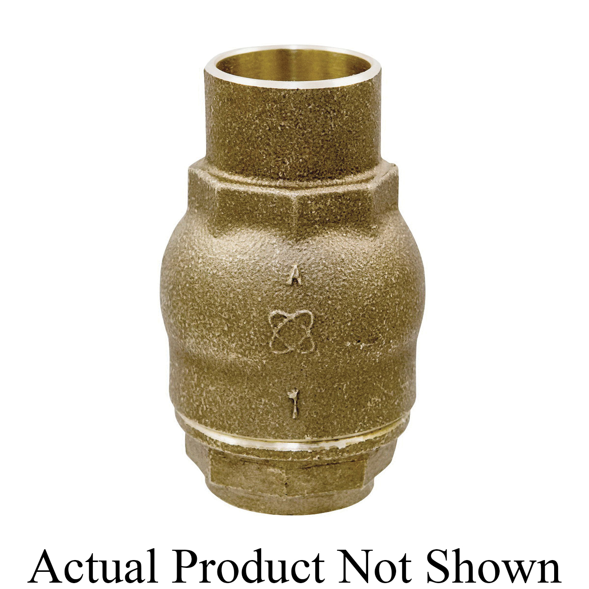 NIBCO® Ring Check® NJ7Q0X8 S-480-Y-LF Lift In-Line Check Valve, 3/4 in Nominal, Solder End Style, 125 lb, Low Lead Compliance: Yes, Bronze Body, Domestic