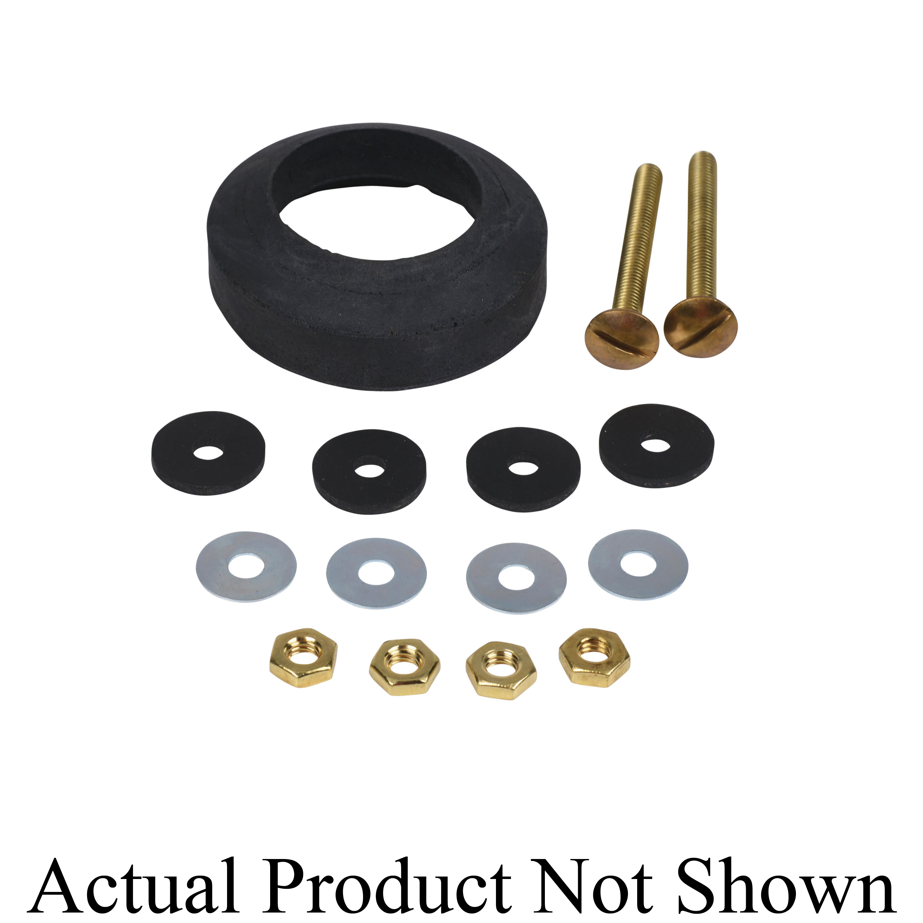 Harvey® 072035 Double Thick Tank-to-Bowl Gasket Kit With Hex Recess and Bolt Kit, For Use With 3 and 4 in Waste Lines, Sponge Rubber