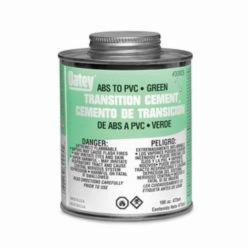 Oatey® 30925 Fast Setting Low VOC Medium Body ABS to PVC Transition Cement, 16 oz Container, Green