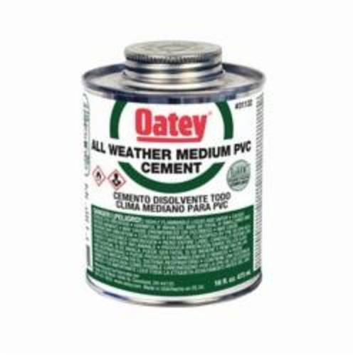 Oatey® 31132 All Weather Low VOC Medium Body PVC Cement, 16 oz Container, Clear