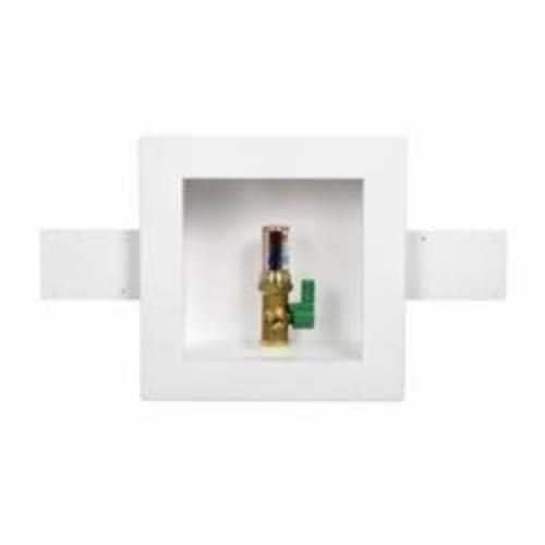 Oatey® 39152 Square Ice Maker Outlet Box With Hammer, For Use With 1/4 Turn Low Lead Hammer Ball Valve, Polystyrene