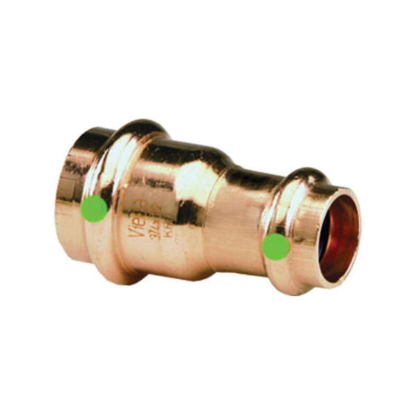 ProPress® 78147 Pipe Reducer, 3/4 x 1/2 in Nominal, Press End Style, Copper, Import