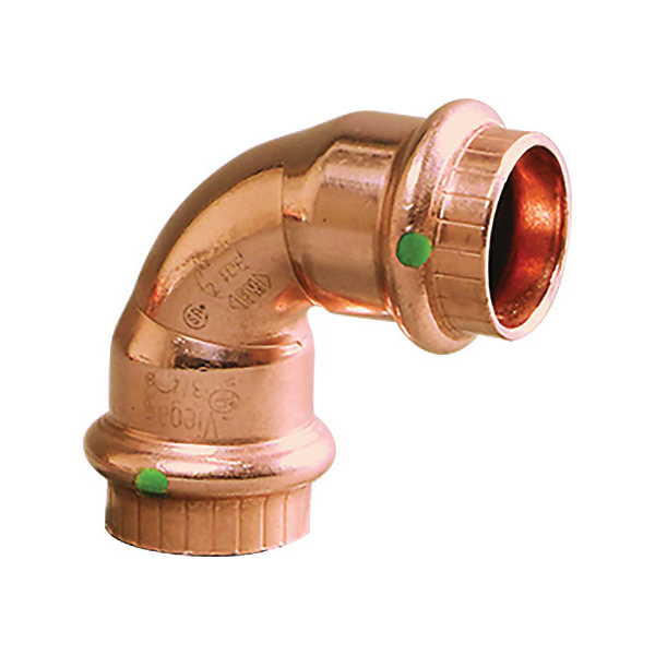 ProPress® 77042 90 deg Pipe Elbow, 2 in Nominal, Press End Style, Copper, Import